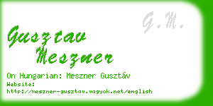 gusztav meszner business card